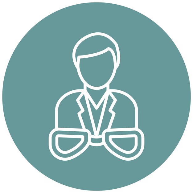 Diseño vectorial óptico estilo de icono masculino