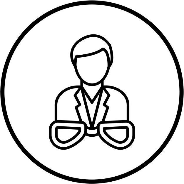 Diseño vectorial óptico estilo de icono masculino