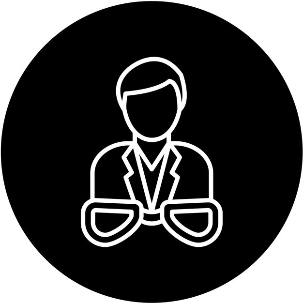 Diseño vectorial óptico estilo de icono masculino