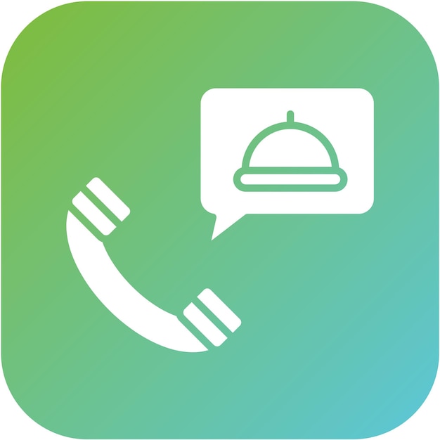 Diseño vectorial Ordenar comida en el estilo de icono de llamada