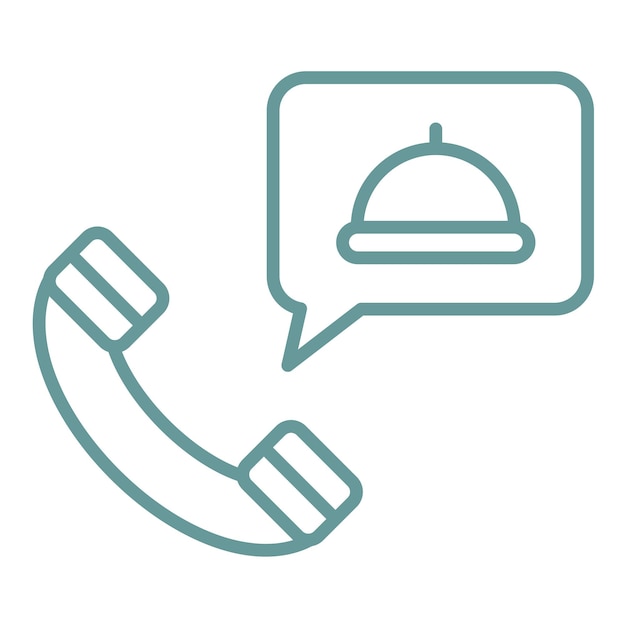 Diseño vectorial Ordenar comida en el estilo de icono de llamada