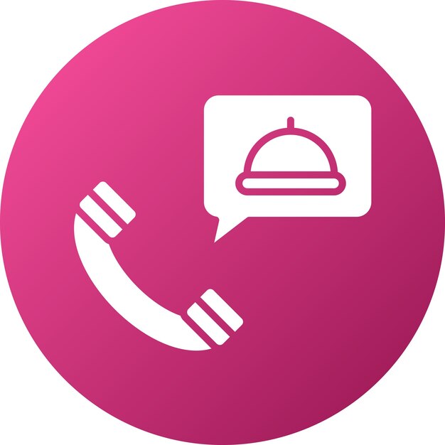 Diseño vectorial Ordenar comida en el estilo de icono de llamada
