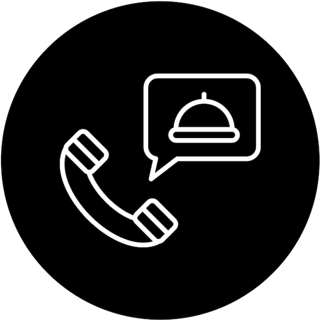 Diseño vectorial Ordenar comida en el estilo de icono de llamada