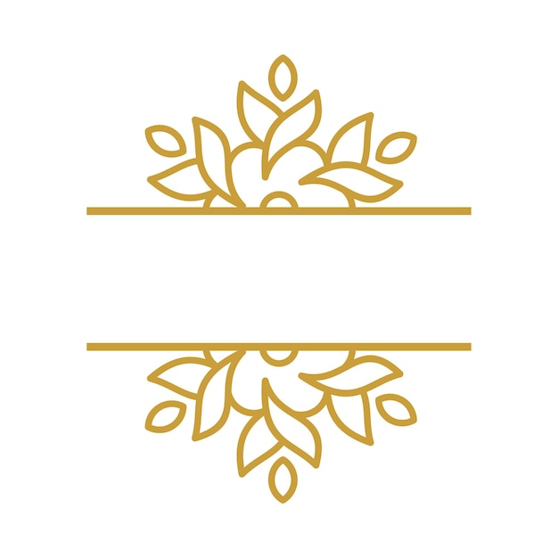 Diseño vectorial de oro del marco de mandala simple