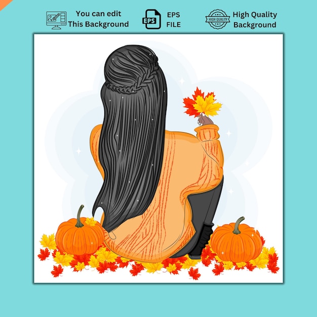 Diseño vectorial de otoño moderno y minimalista con hojas que caen y calor acogedor