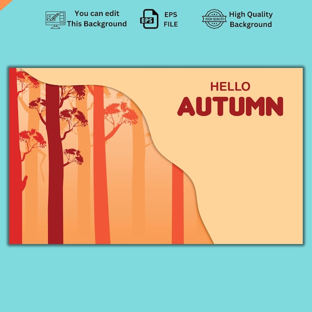 Diseño vectorial de otoño moderno y minimalista con hojas que caen y calor acogedor