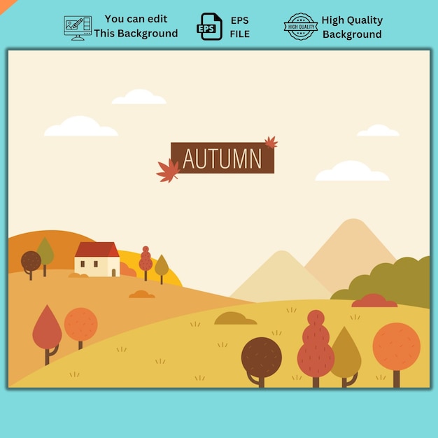 Diseño vectorial de otoño moderno y minimalista con hojas que caen y calor acogedor
