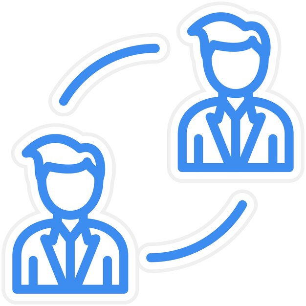 Diseño vectorial P2P Estilo del icono de préstamo