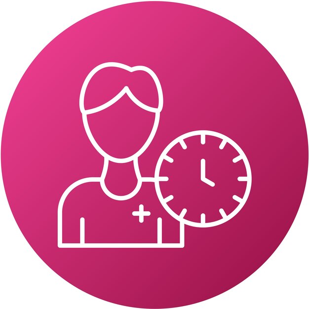 Diseño vectorial Pacientes en espera Estilo de icono