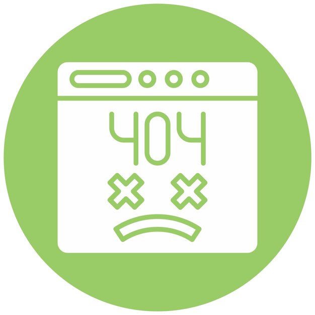 Diseño vectorial Página no encontrada Estilo del icono