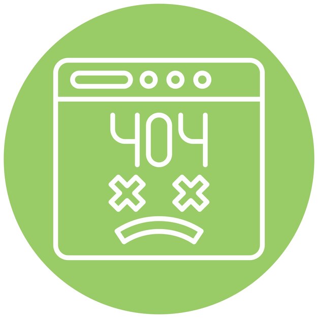 Diseño vectorial Página no encontrada Estilo del icono