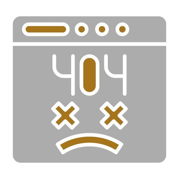 Diseño vectorial Página no encontrada Estilo del icono