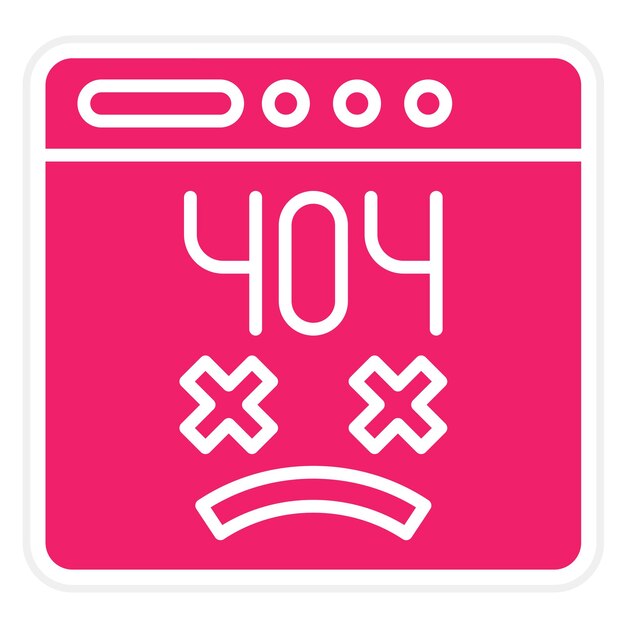 Diseño vectorial Página no encontrada Estilo del icono
