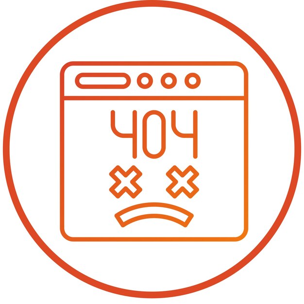 Diseño vectorial Página no encontrada Estilo del icono