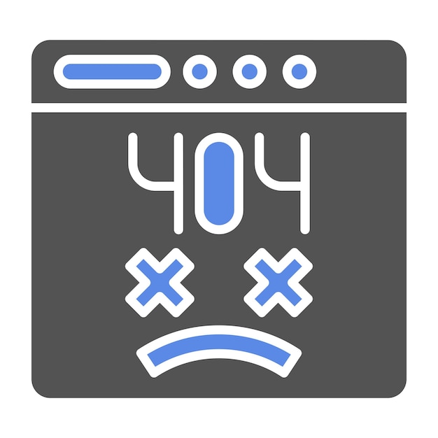 Diseño vectorial Página no encontrada Estilo del icono