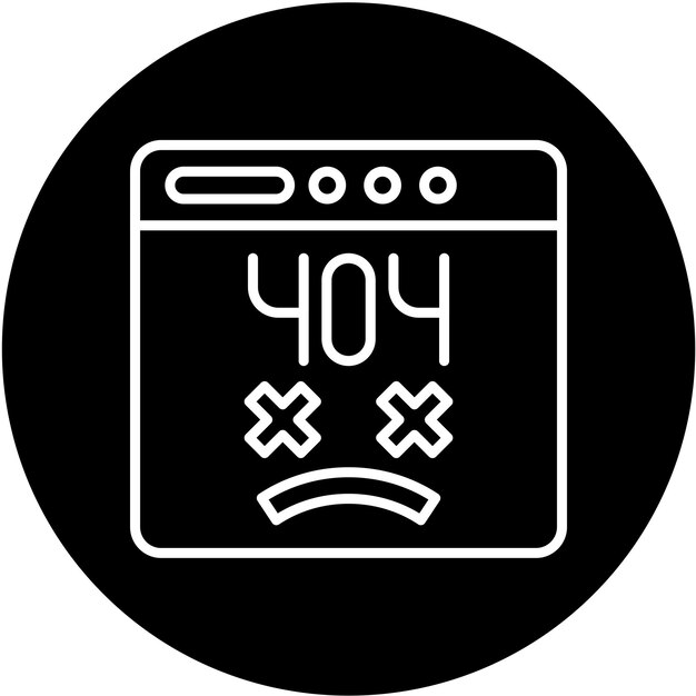 Diseño vectorial Página no encontrada Estilo del icono