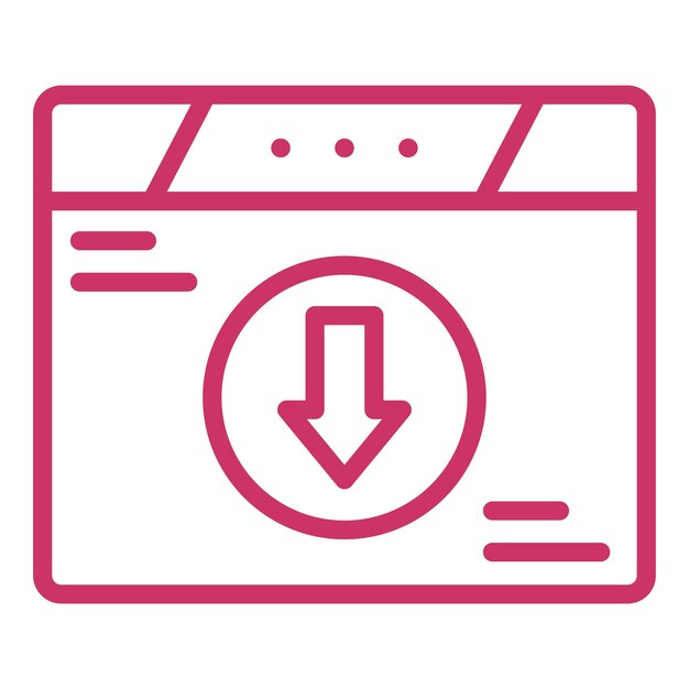 Diseño vectorial de la página web Descargar estilo de icono