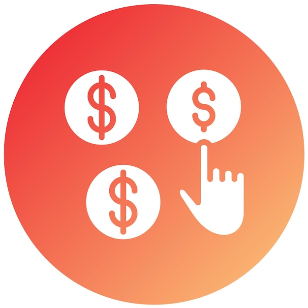 Diseño vectorial de pago por clic Estilo de icono