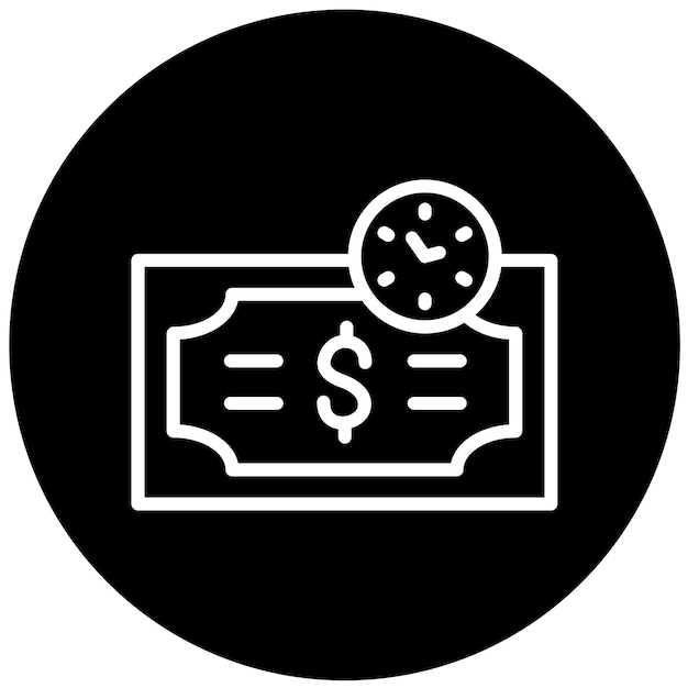 Diseño vectorial Pago pendiente Estilo del icono
