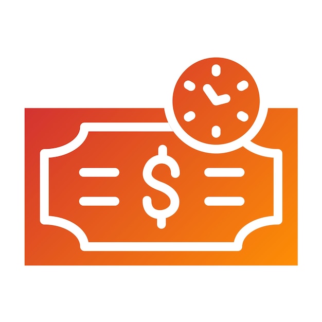 Diseño vectorial Pago pendiente Estilo del icono