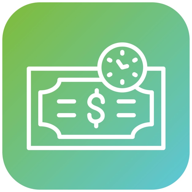 Diseño vectorial Pago pendiente Estilo del icono
