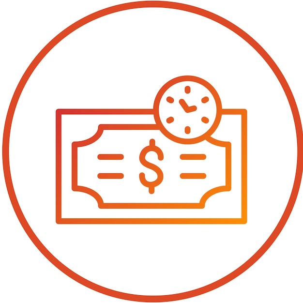 Diseño vectorial Pago pendiente Estilo del icono
