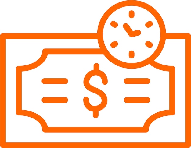 Diseño vectorial Pago pendiente Estilo del icono