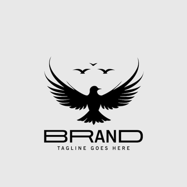 diseño vectorial de pájaros del logotipo