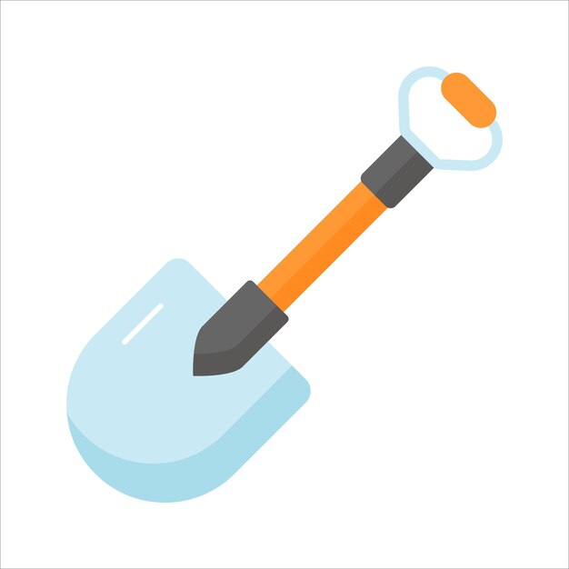 Diseño vectorial de pala en el estilo de moda icono de herramientas de construcción