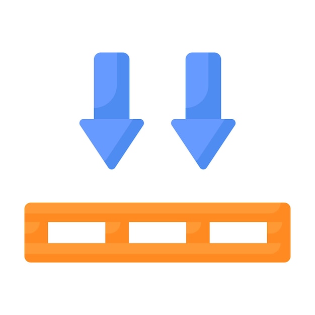 Diseño vectorial de paletas de madera aislado sobre fondo blanco