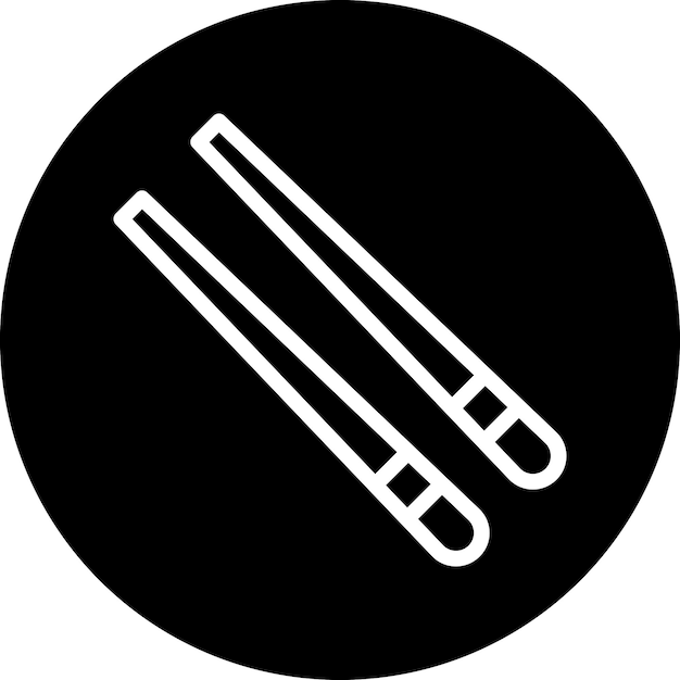 Diseño vectorial de los palillos de comer Estilo del icono