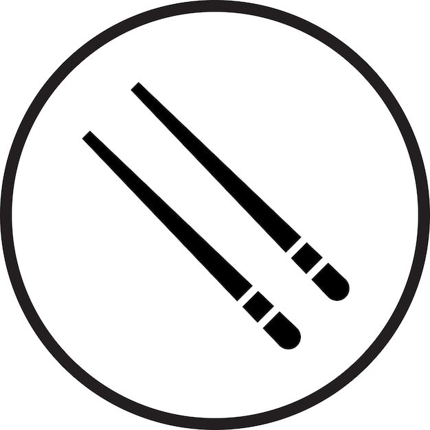 Diseño vectorial de los palillos de comer Estilo del icono