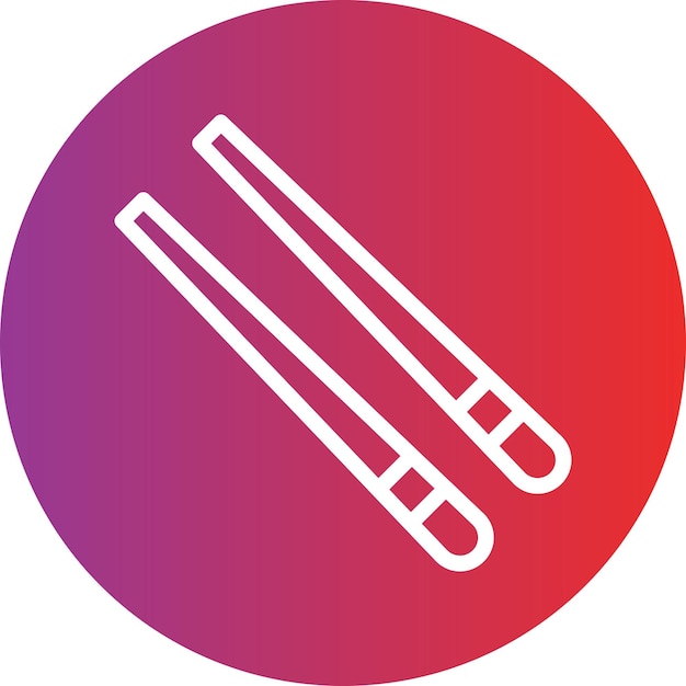 Diseño vectorial de los palillos de comer Estilo del icono