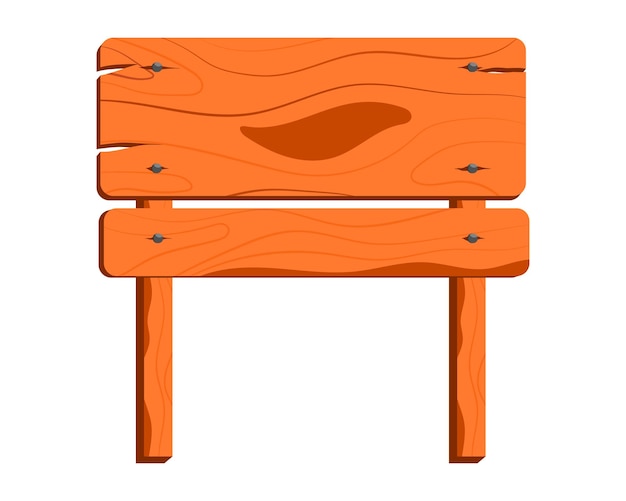 diseño vectorial de pancartas de etiquetas de madera de dibujos animados marrones