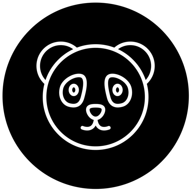 Diseño vectorial Panda Estilo de icono