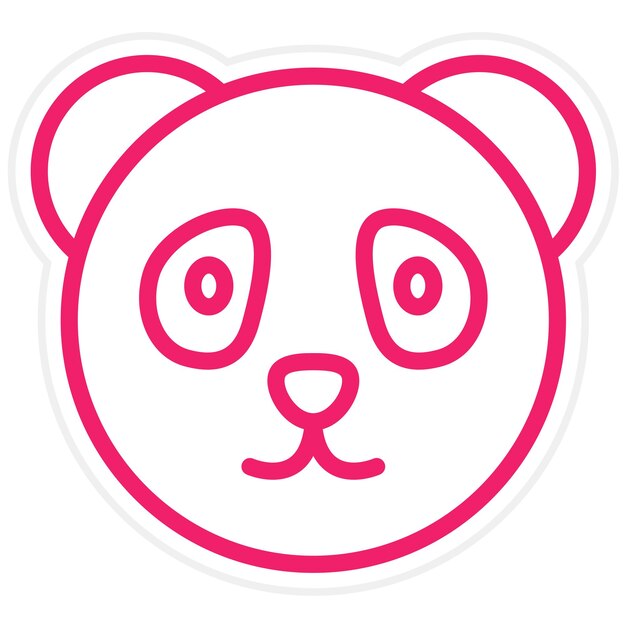 Diseño vectorial Panda Estilo de icono