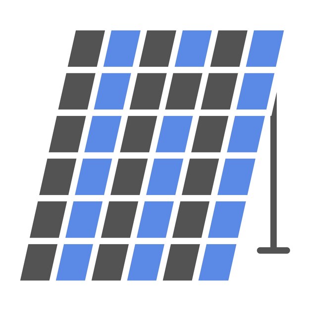 Diseño vectorial del panel solar Estilo del icono