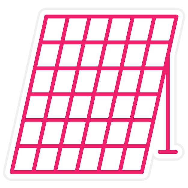 Diseño vectorial del panel solar Estilo del icono