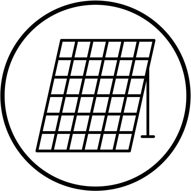 Diseño vectorial del panel solar Estilo del icono
