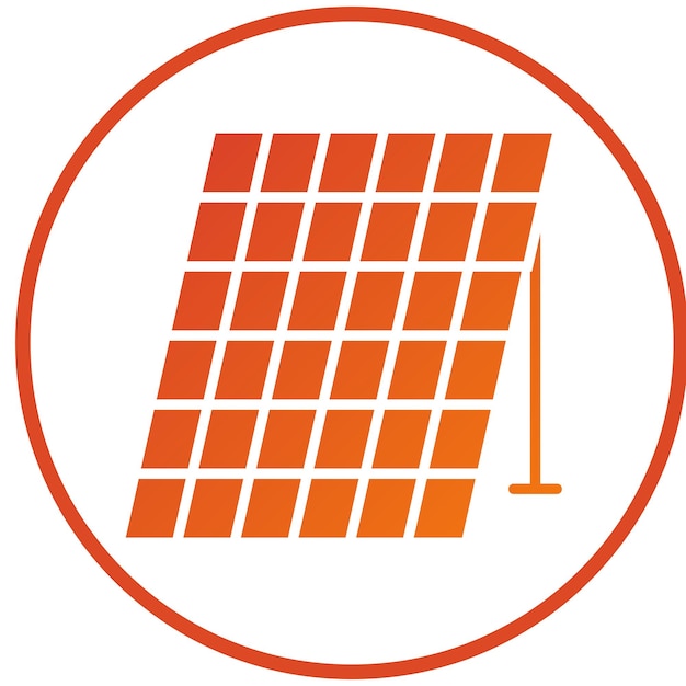 Diseño vectorial del panel solar Estilo del icono