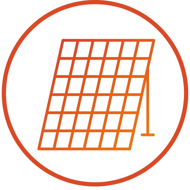 Diseño vectorial del panel solar Estilo del icono