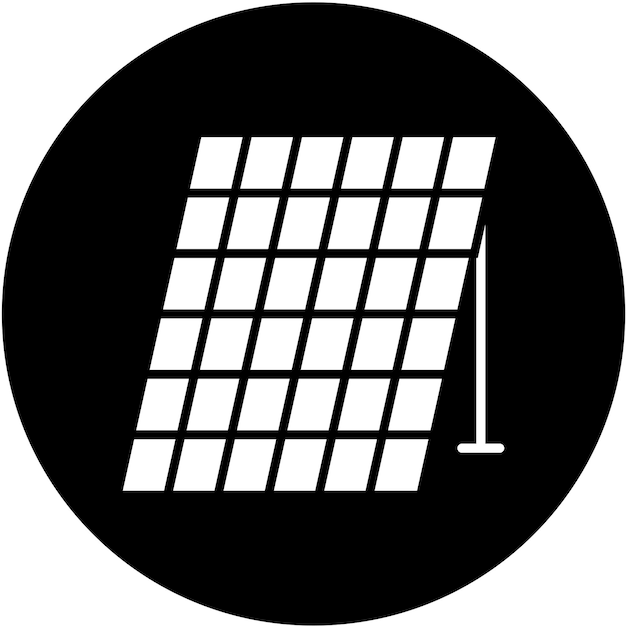 Diseño vectorial del panel solar Estilo del icono