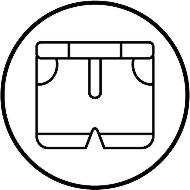 Diseño vectorial de pantalones cortos para bebés Estilo de icono
