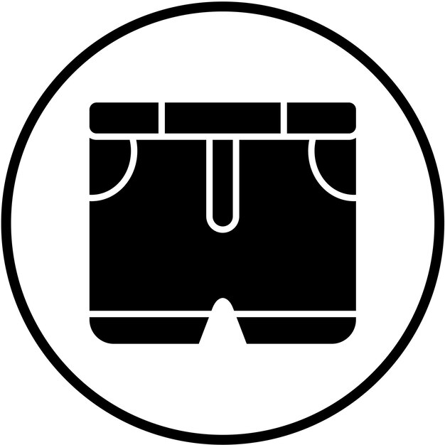 Diseño vectorial de pantalones cortos para bebés Estilo de icono