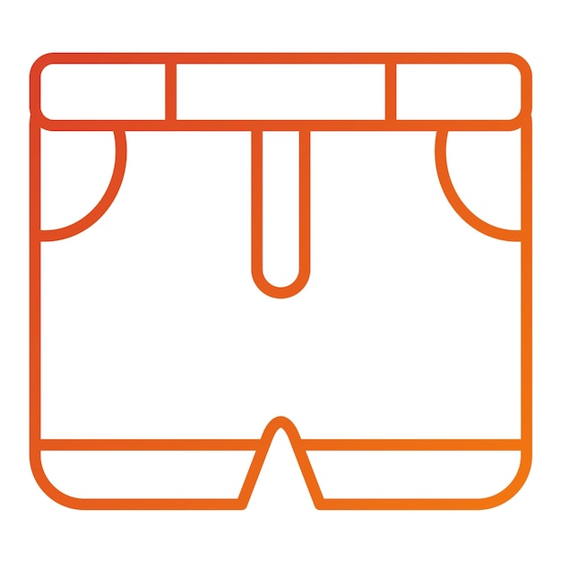 Diseño vectorial de pantalones cortos para bebés Estilo de icono