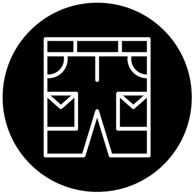 Diseño vectorial de pantalones cortos de carga Estilo de icono