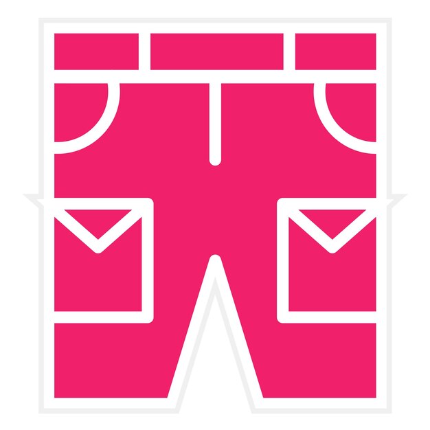 Diseño vectorial de pantalones cortos de carga Estilo de icono