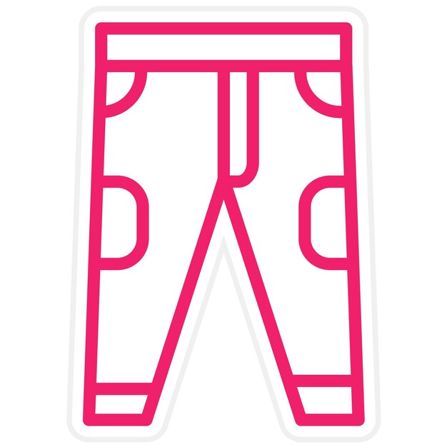 Diseño vectorial de pantalones de esquí estilo icono