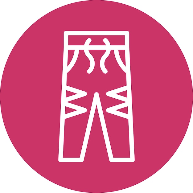Diseño vectorial de pantalones Estilo de icono