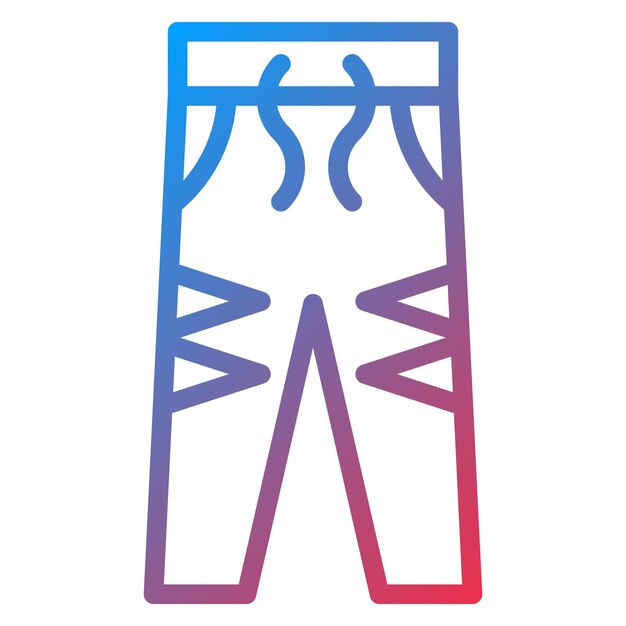 Diseño vectorial de pantalones Estilo de icono